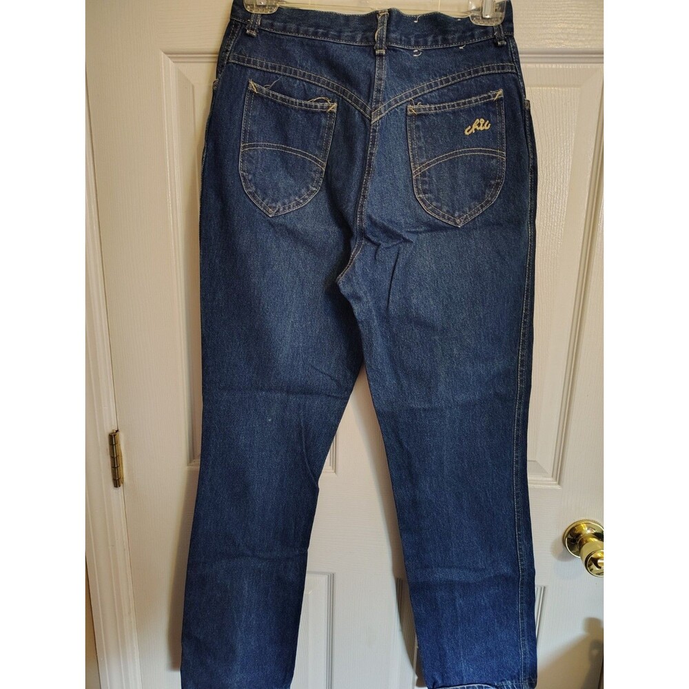 Vintage Chic Women's Medium Wash Straight Leg Jeans Mid Rise 5-Pocket 11/12